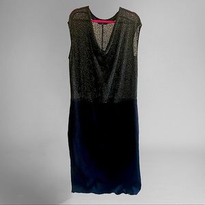 Sequin Cowl Neck Sweater Dress
